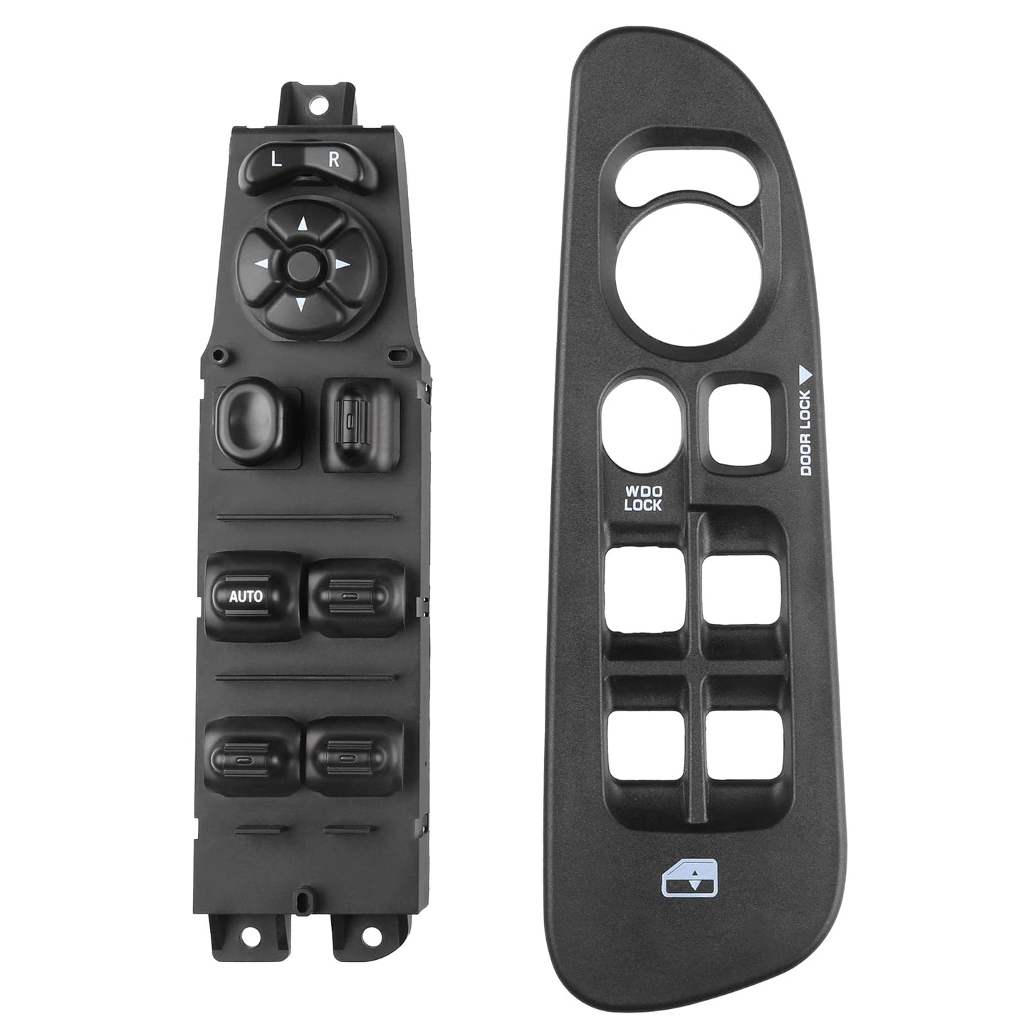 Driver Power Window Switch Compatible with Dodge Ram, 56049805AB Fits select 2002-2010 Dodge Ram 1500-4500. Driver-side master switch with black bezel replaces 56049805AB.